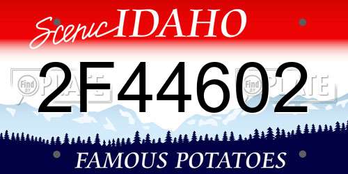 2F44602 Idaho License Plate