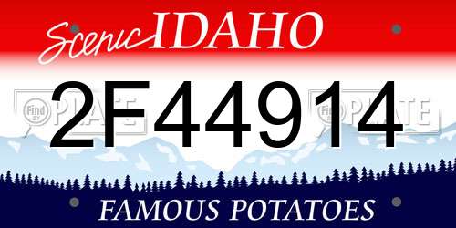 2F44914 Idaho License Plate