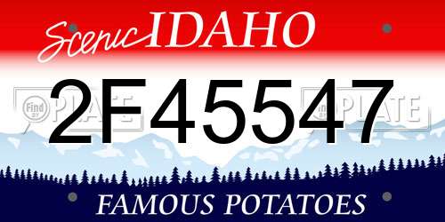2F45547 Idaho License Plate