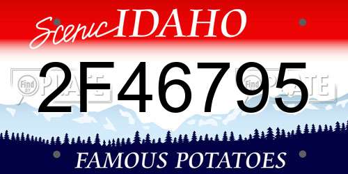 2F46795 Idaho License Plate