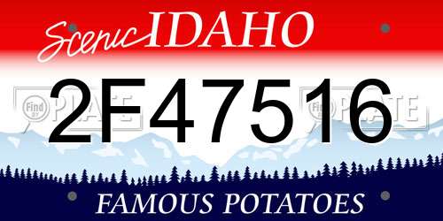 2F47516 Idaho License Plate