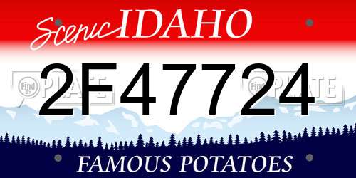 2F47724 Idaho License Plate