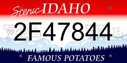 2F47844 Idaho License Plate