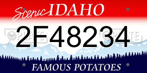 2F48234 Idaho License Plate
