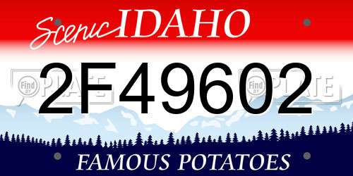 2F49602 Idaho License Plate