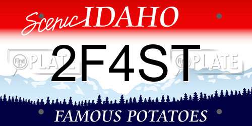 2F4ST Idaho License Plate