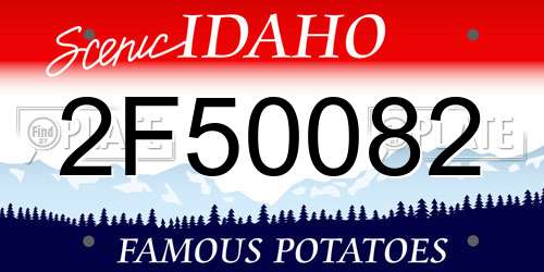 2F50082 Idaho License Plate