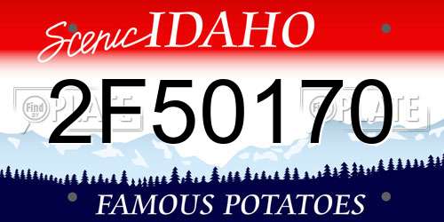 2F50170 Idaho License Plate