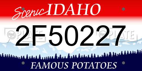 2F50227 Idaho License Plate