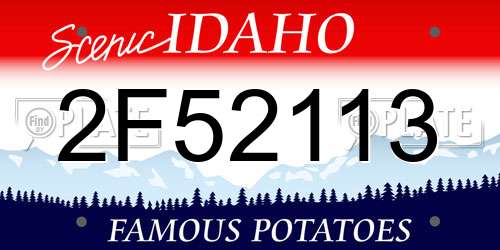 2F52113 Idaho License Plate