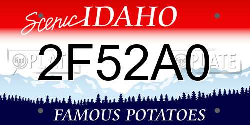 2F52A0 Idaho License Plate