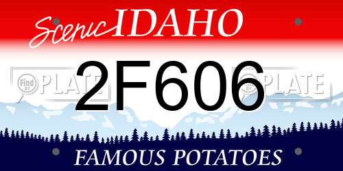 2F606 Idaho License Plate