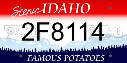 2F8114 Idaho License Plate