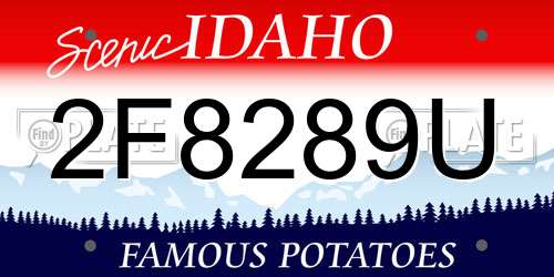 2F8289U Idaho License Plate