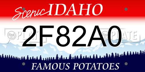 2F82A0 Idaho License Plate
