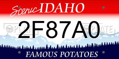 2F87A0 Idaho License Plate