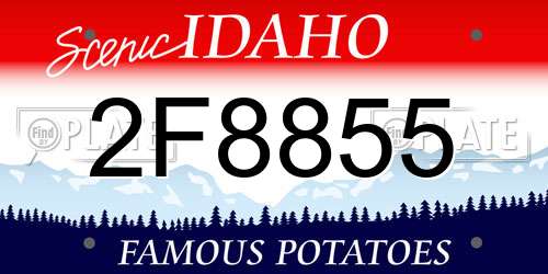 2F8855 Idaho License Plate