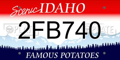 2FB740 Idaho License Plate