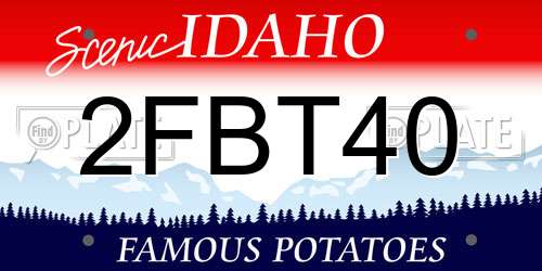 2FBT40 Idaho License Plate