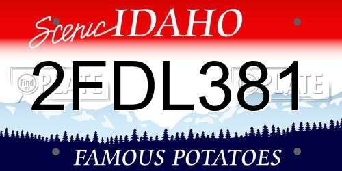 2FDL381 Idaho License Plate