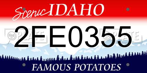 2FE0355 Idaho License Plate