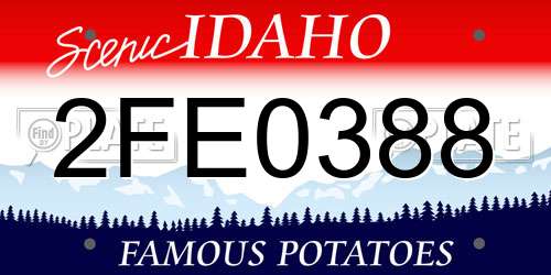 2FE0388 Idaho License Plate