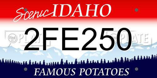 2FE250 Idaho License Plate