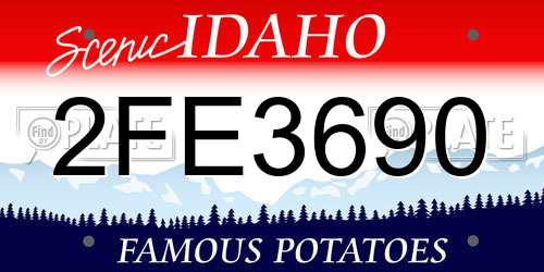 2FE3690 Idaho License Plate