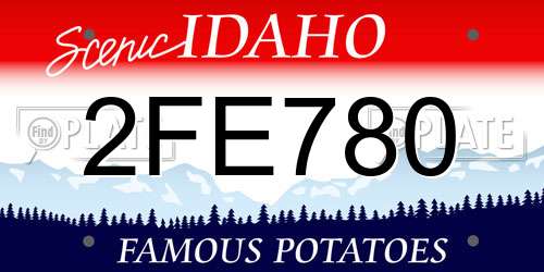 2FE780 Idaho License Plate