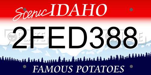 2FED388 Idaho License Plate