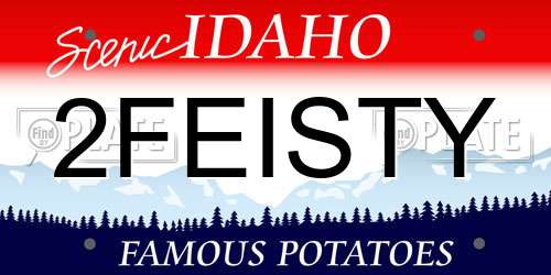 2FEISTY Idaho License Plate