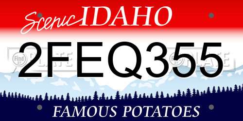 2FEQ355 Idaho License Plate