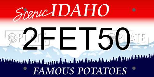 2FET50 Idaho License Plate
