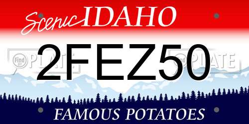 2FEZ50 Idaho License Plate