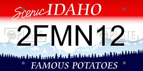 2FMN12 Idaho License Plate