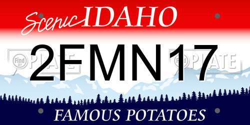 2FMN17 Idaho License Plate