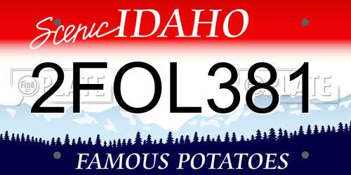 2FOL381 Idaho License Plate