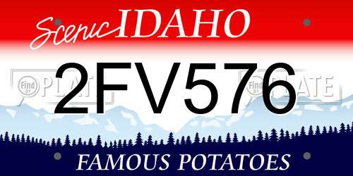 2FV576 Idaho License Plate