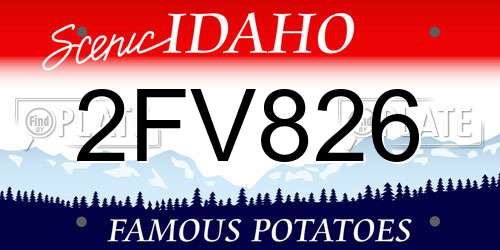 2FV826 Idaho License Plate
