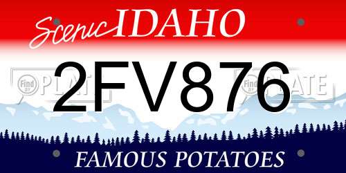 2FV876 Idaho License Plate