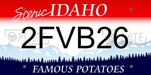 2FVB26 Idaho License Plate