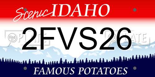 2FVS26 Idaho License Plate