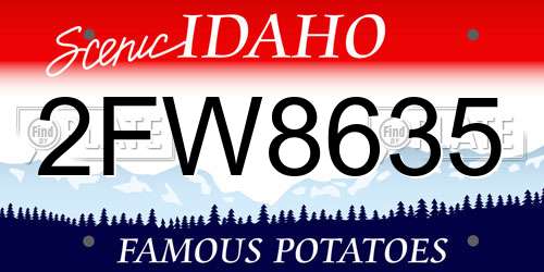 2FW8635 Idaho License Plate