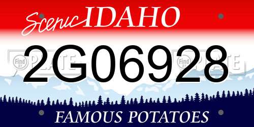 2G06928 Idaho License Plate