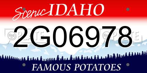 2G06978 Idaho License Plate
