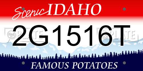 2G1516T Idaho License Plate