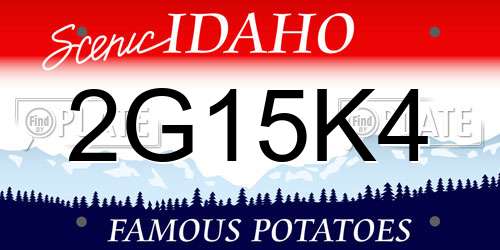 2G15K4 Idaho License Plate