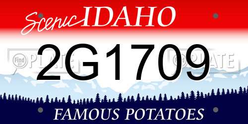 2G1709 Idaho License Plate