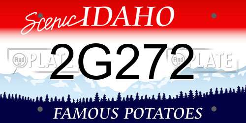 2G272 Idaho License Plate