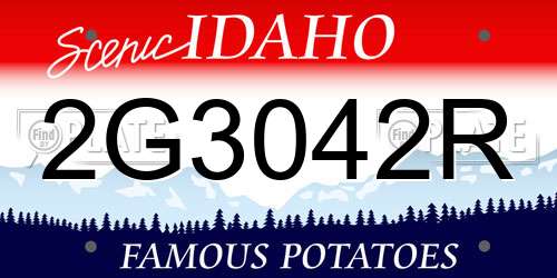 2G3042R Idaho License Plate